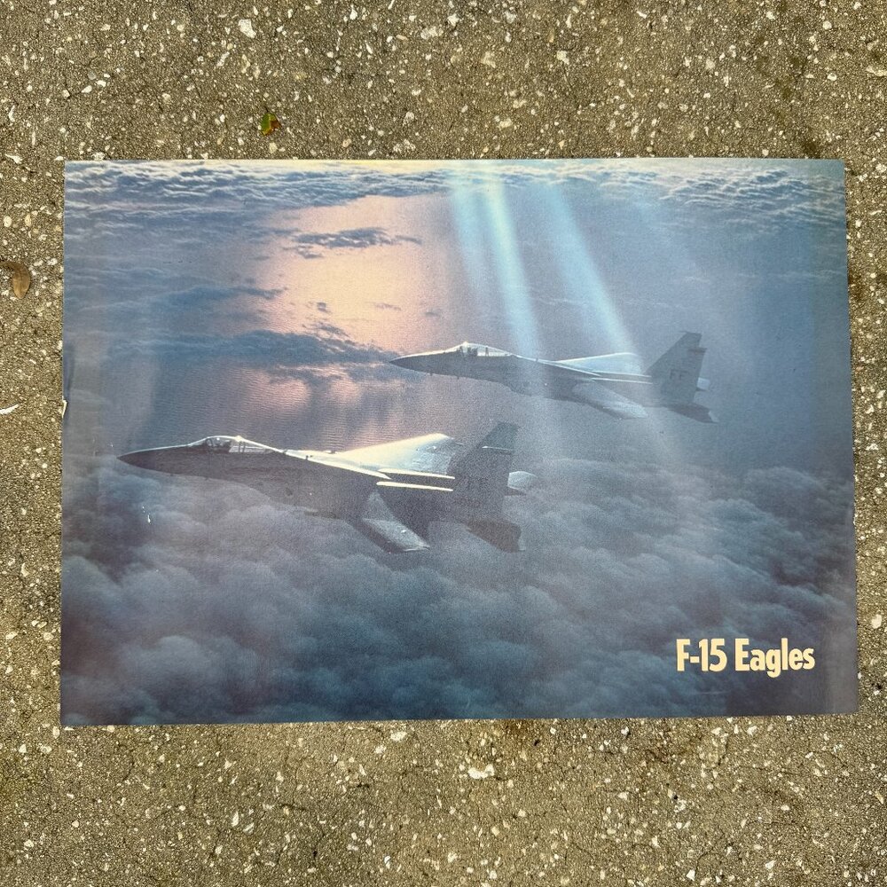 Vintage 1987 F-15 Eagles Poster - 19 x 13.5